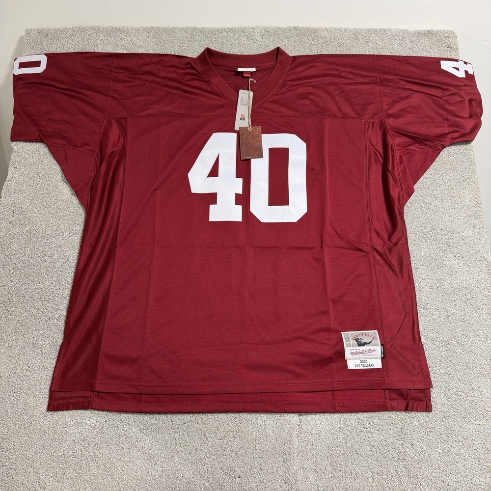 Mitchell & Ness Pat Tillman Arizona Cardinals Jersey Mens 5XLT Red 2000 Big Tall